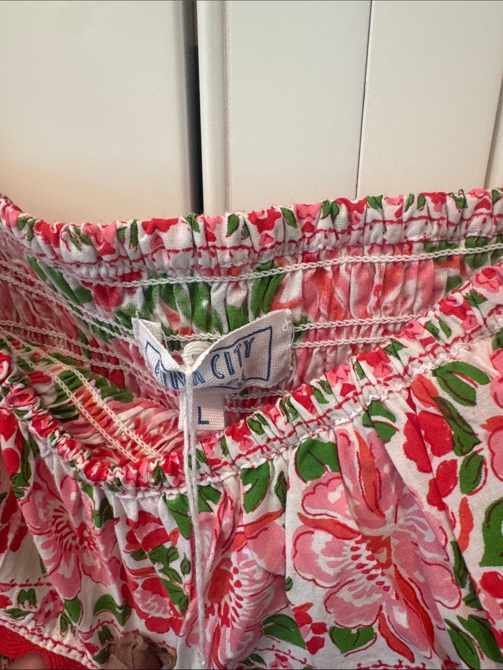 Smocked Ruffle Pink Floral Maxi Dress - Picture 3 of 5